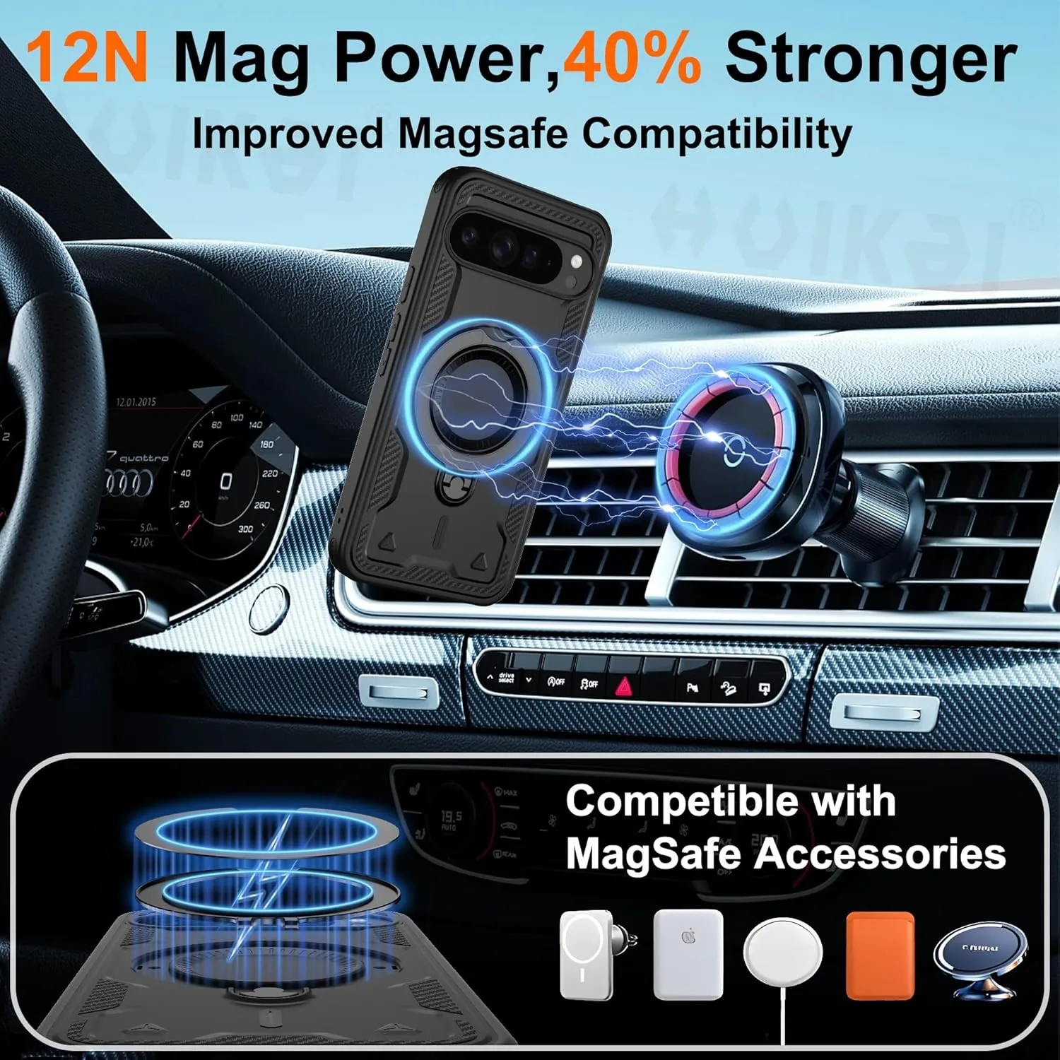 Magnetic Rotatable Stand Case with Kickstand and Enhanced Protection