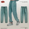 ZODF Retro Autumn Winter Men Batik Washed Cotton Sweatpants Unisex Loose Heavy Weight 420gsm Solid Joggers Pants HY0666 3