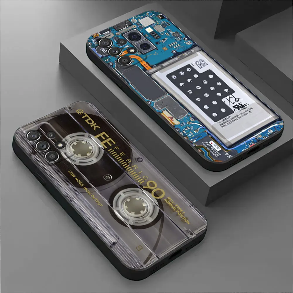 Retro Music Tapes Circuit Board Camera Design Protective Phone Case Cover