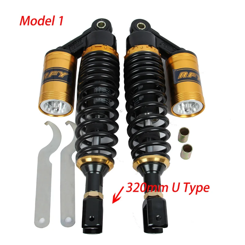 

POSSBAY Motorcycle Rear Air Shock Absorbers 320mm 340mm 360mm 380mm 400mm Suspension for Honda Yamaha Suzuki