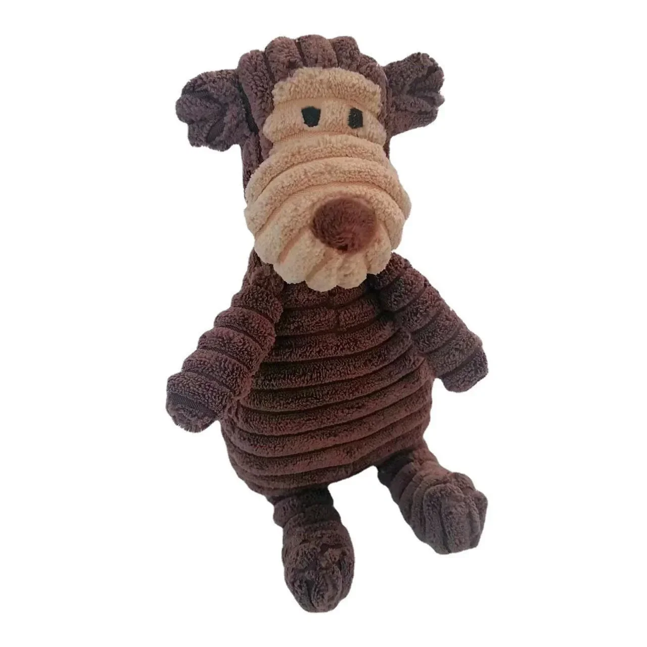 Plush Bite-Resistant Squeaky Corduroy Dog Toy