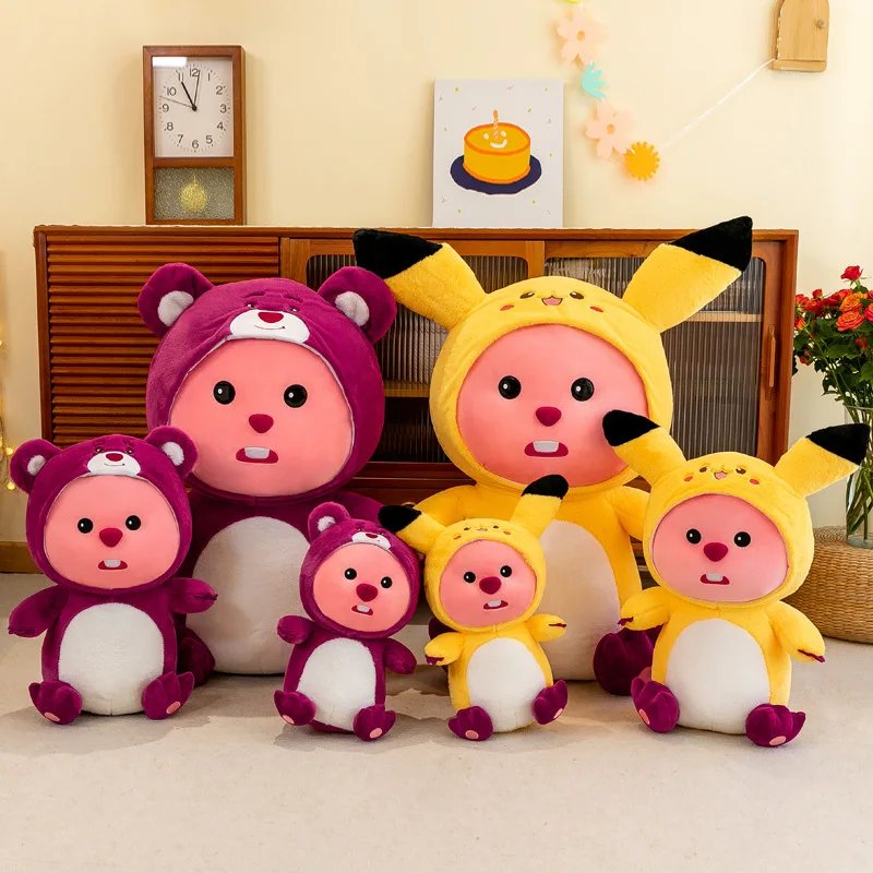 Travestimento Beaver Ruby Doll Lupi Miniso Doll Strawberry Bear Peluche