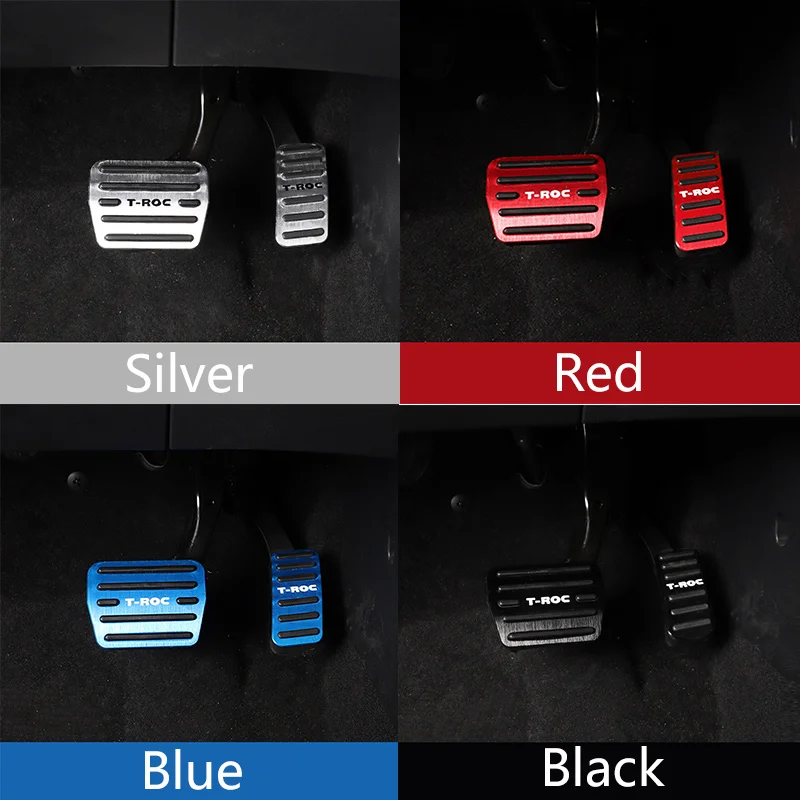For Volkswagen VW T-ROC T ROC Aluminum Car Accelerator Brake Pedal Non-Slip Cover Protection Accessories