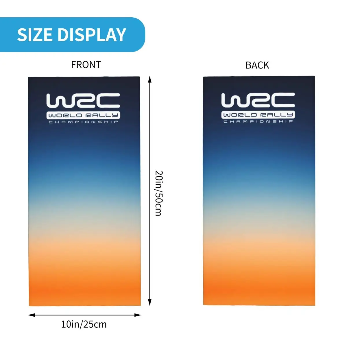 WRC Winter Headband Neck Warmer Women Men Ski Cycling Tube Scarf Racing Car Game Face Bandana Gaiter