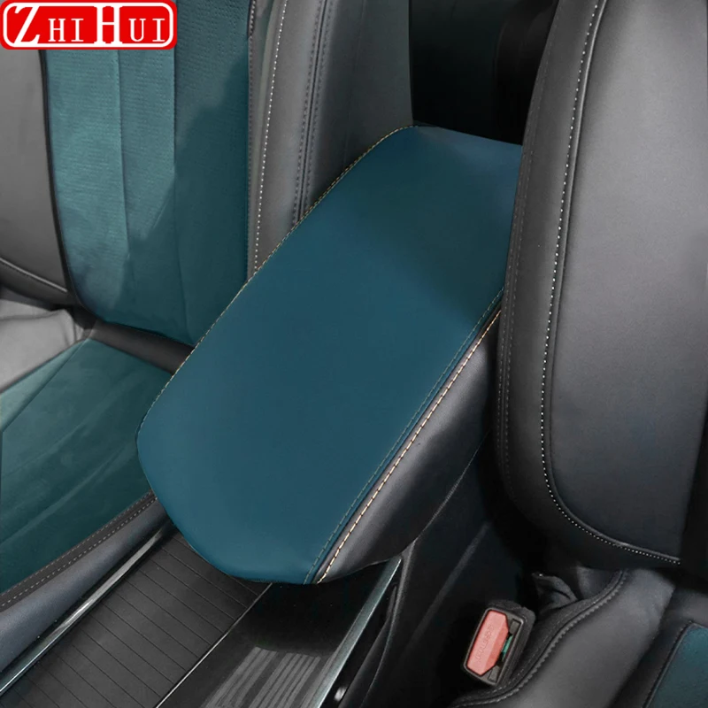 For Geely Monjaro Xingyue L 2022 2023 Car Styling Interior Armrest Anti-dirty Pad Cover PU Leather Auto Accessories For LHD images - 6