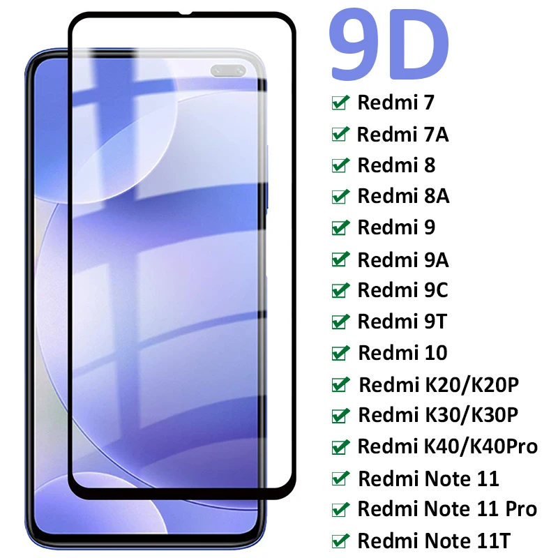 Закаленное стекло для Xiaomi Redmi 10 9 9A 9C 9T 8 8A 7A K20 K30 K40 Pro защитная пленка экрана Note 11 Max |