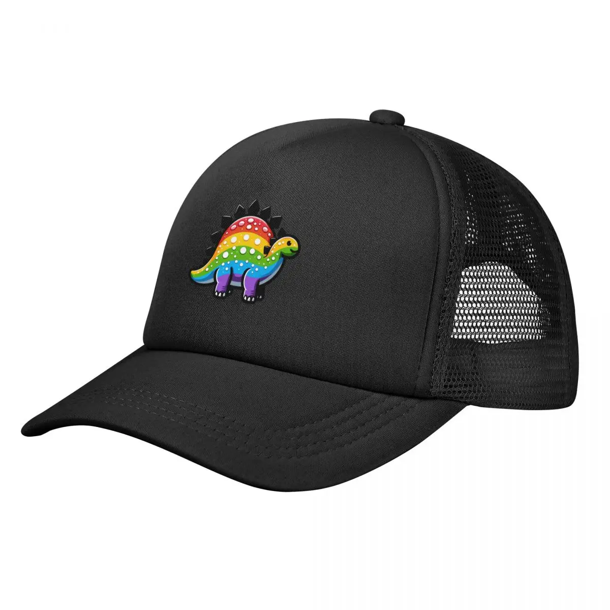 

Rainbow Polka-Dot Stegaysaurus - Joyful Dinosaur Sticker Baseball Cap Luxury Man Hat Rave Caps Women Men's