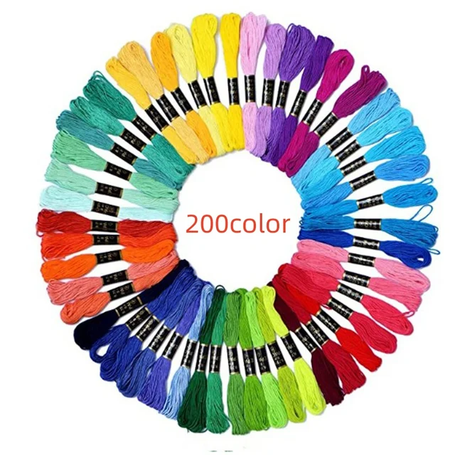 15-200 مرساة عبر غرزة التطريز الموضوع التطريز الموضوع البوليستر خيط القطن التطريز خط الخياطة الحرفية الموضوع