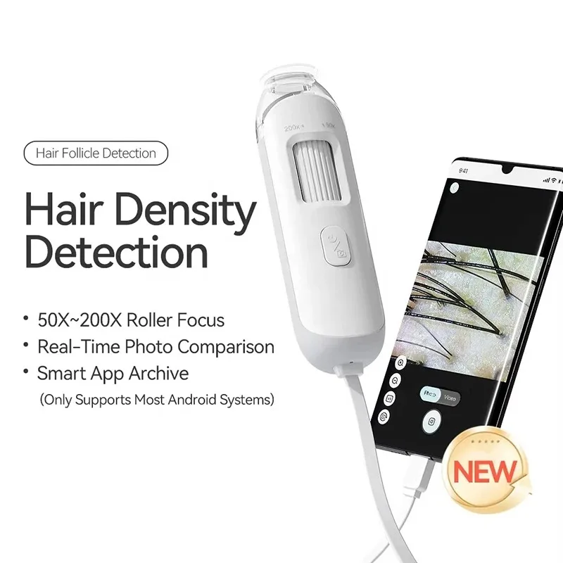 Electron Scalp Detection Pore Magnifier For Face Digital Microscope Camera Dermatoscope Skin Analyzer Machine Head Skin Analysis
