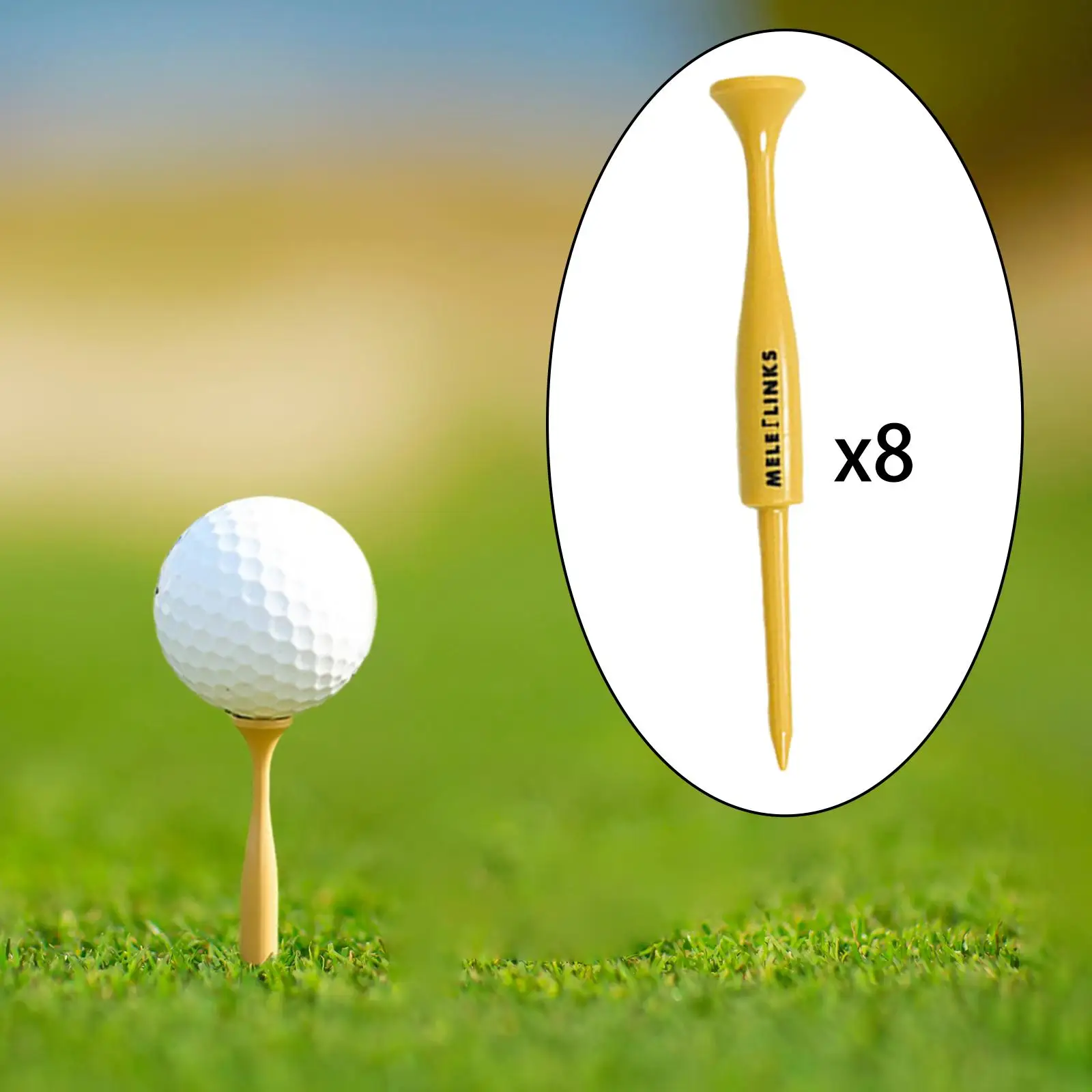 

8Pcs Plastic Golf Tees Golf Training Reusable Long Distance Golf Ball Stand