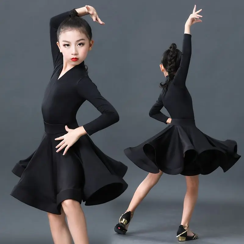 Children's Latin Dance Costume 2-piece Set dance dress