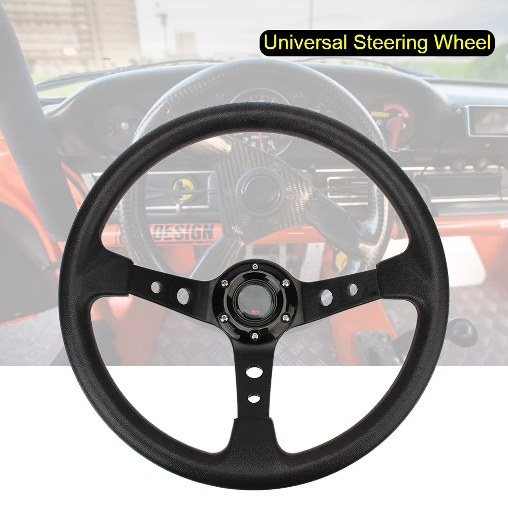 Universal Drifting Sport Steering Wheel With Diy Logo Pu For Cars
