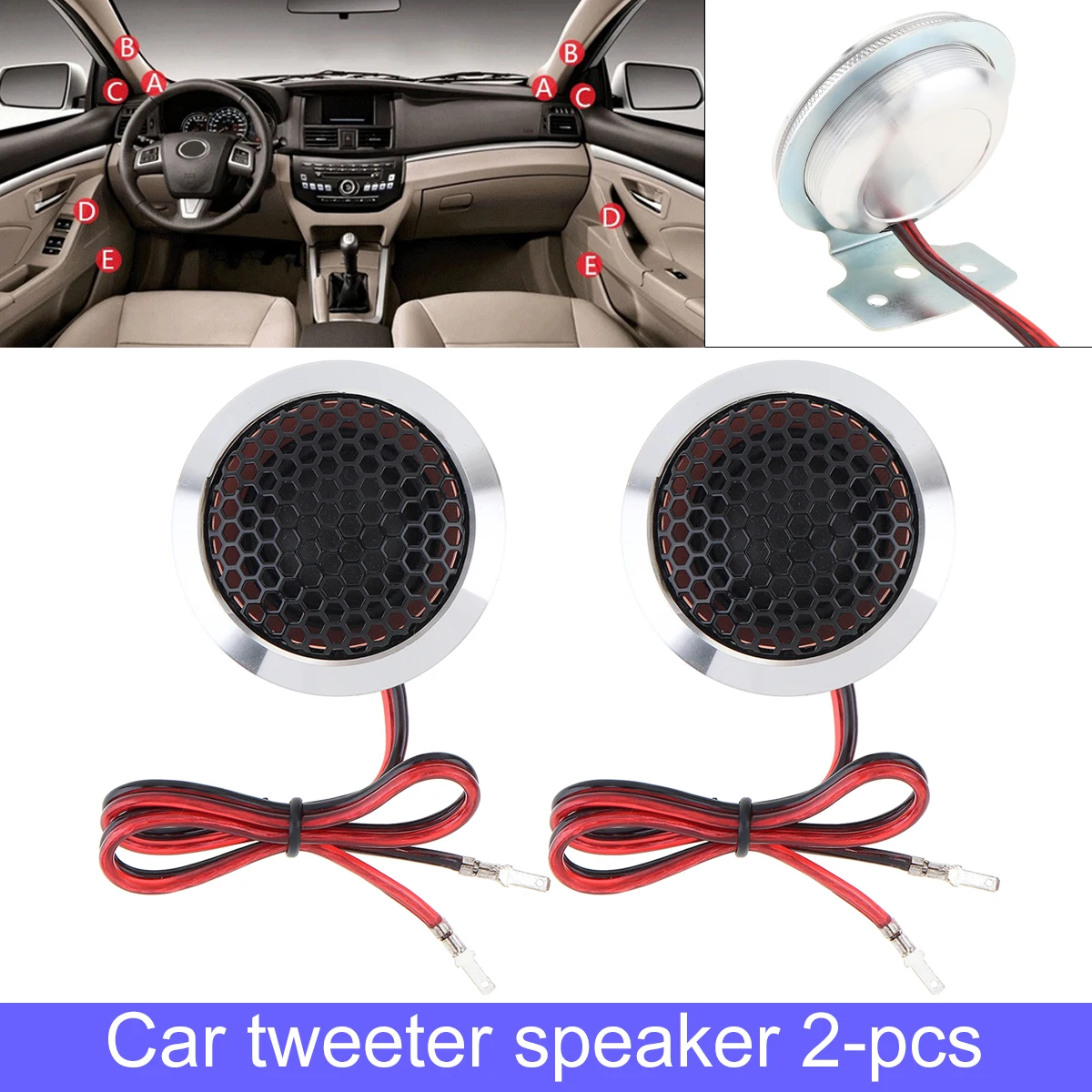 2 Pz 1.5 Pollici 250W T25 Mini Dome Tweeter Altoparlanti Auto Audio Musica Lettore Stereo Altoparlante Altoparlante Porta Veicolo Per Car Audio