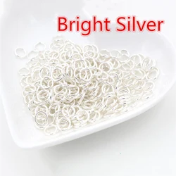 Bulk Pack of Metal Open Jump Rings for Jewelry Making - 200 Pieces in Various Sizes (Silver)