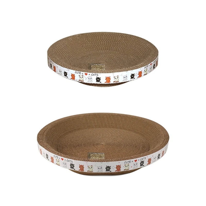 

Durable Round Scratcher Pad Grinding Claws Cardboard Corrugated Paper Cats Scratching Board Kitten Scrapers Pet Toy