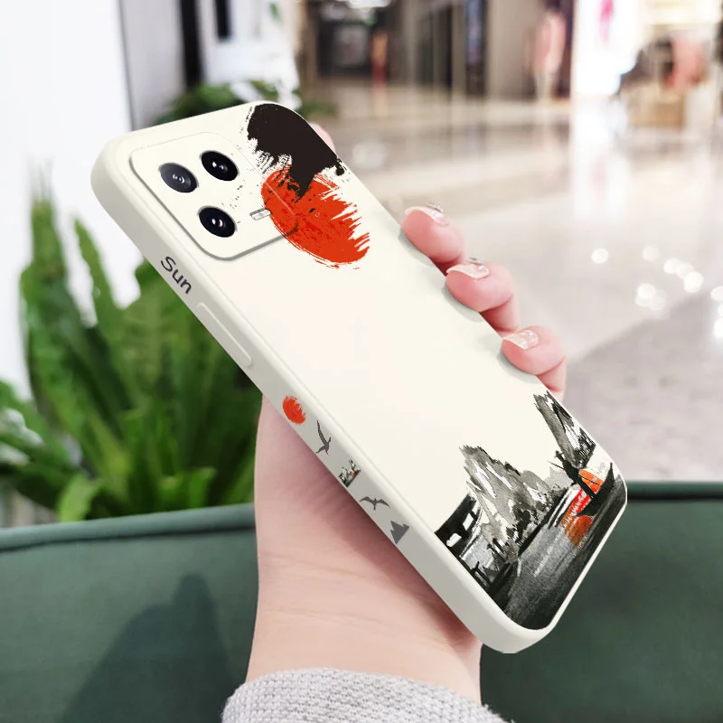 Admire The Moon Liquid Silicone Phone Case