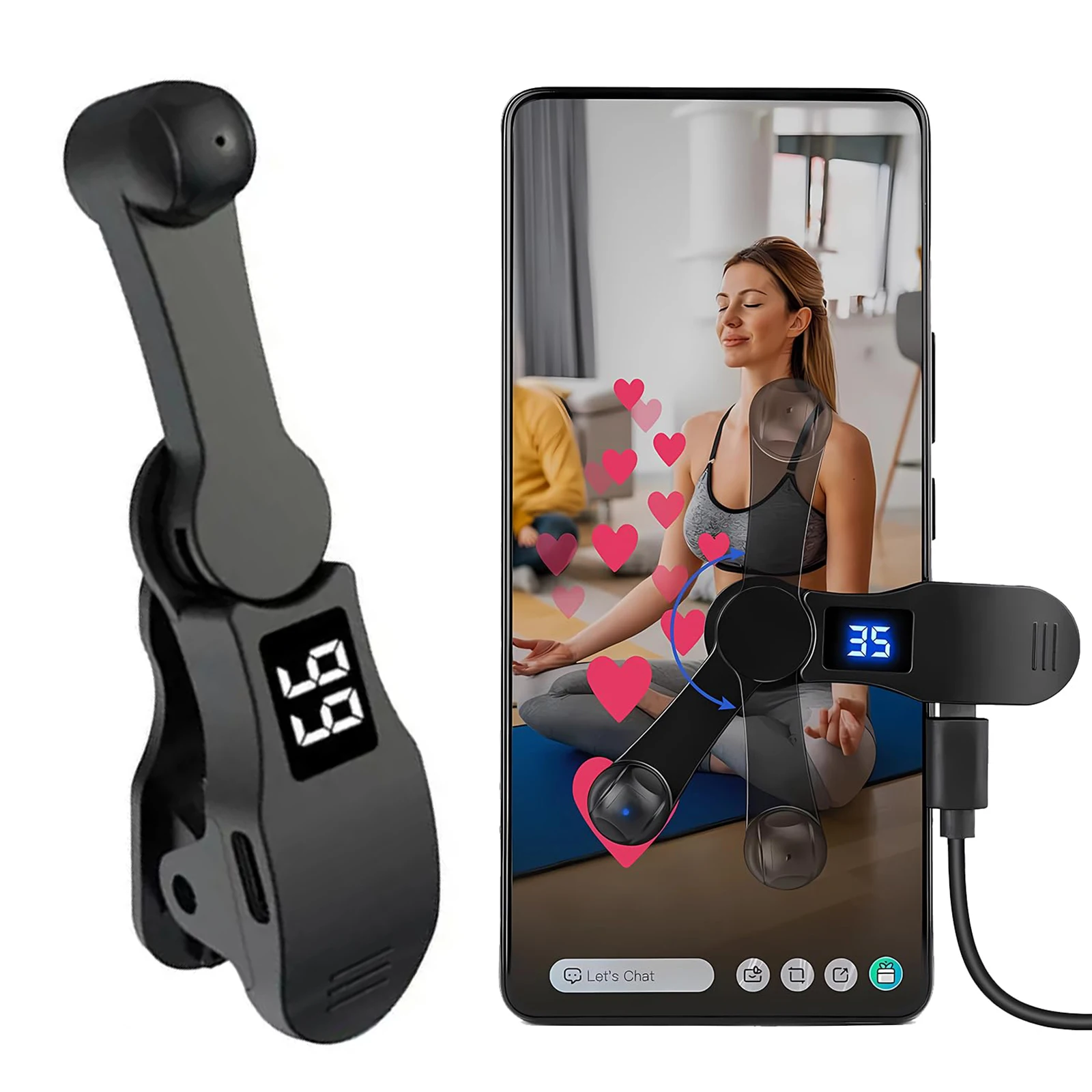 디지털 자동 화면 클리커 자동 휴대폰 화면 태퍼 108 기어 USB 180 °   스마트폰 앱 비디오 라이브 스트리밍을 위한 회전 기능