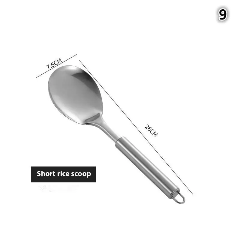 Stainless Steel Cooking Utensils Set - Shovel, Soup Spoon, and Turner