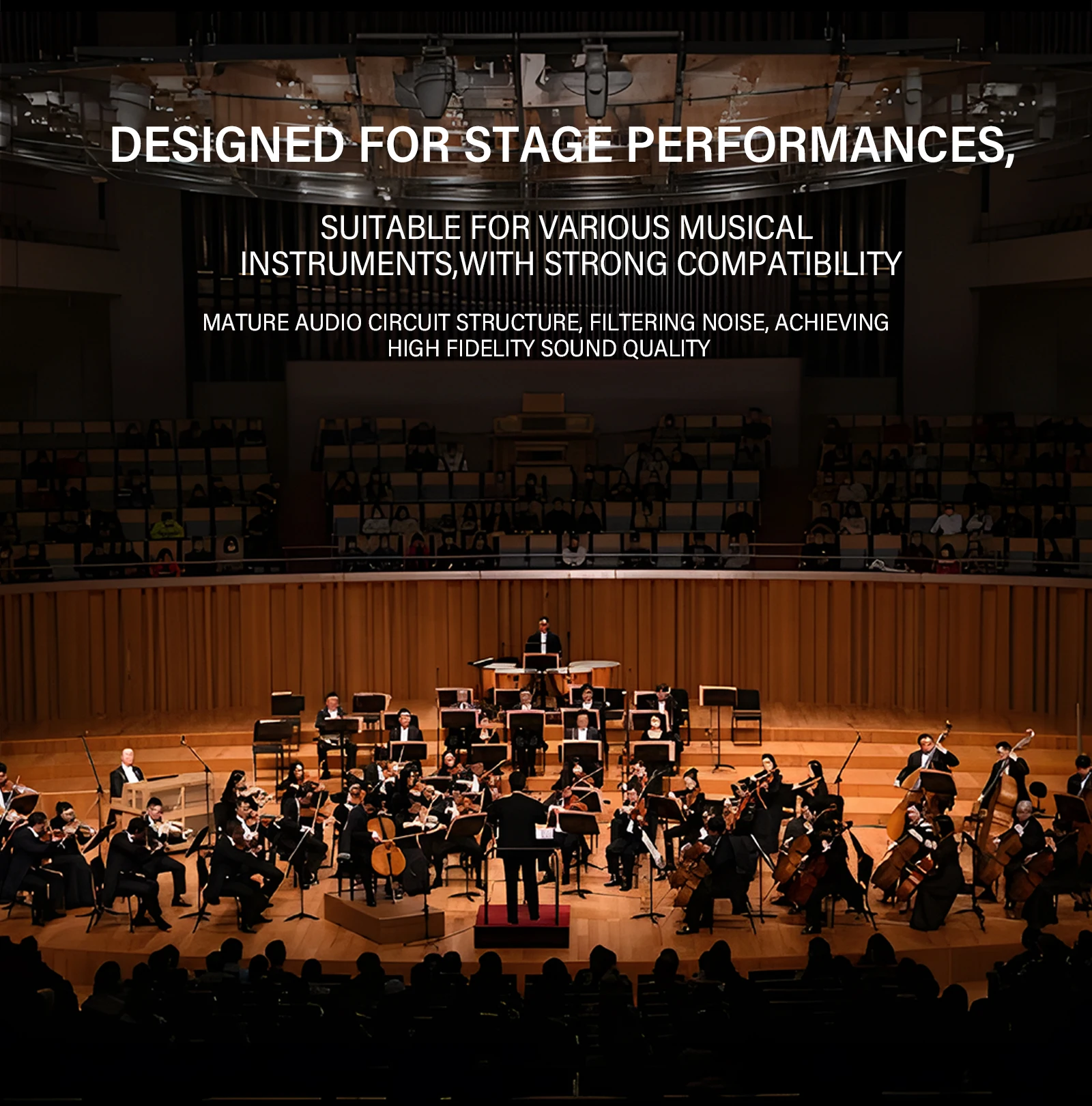 Professional Wireless Instruments Saxophone Microphone Lapel Microphone For Violin, Cello, Brass Percussion Mic