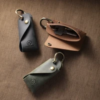 Organisateur/support de clés minimaliste en cuir véritable 3