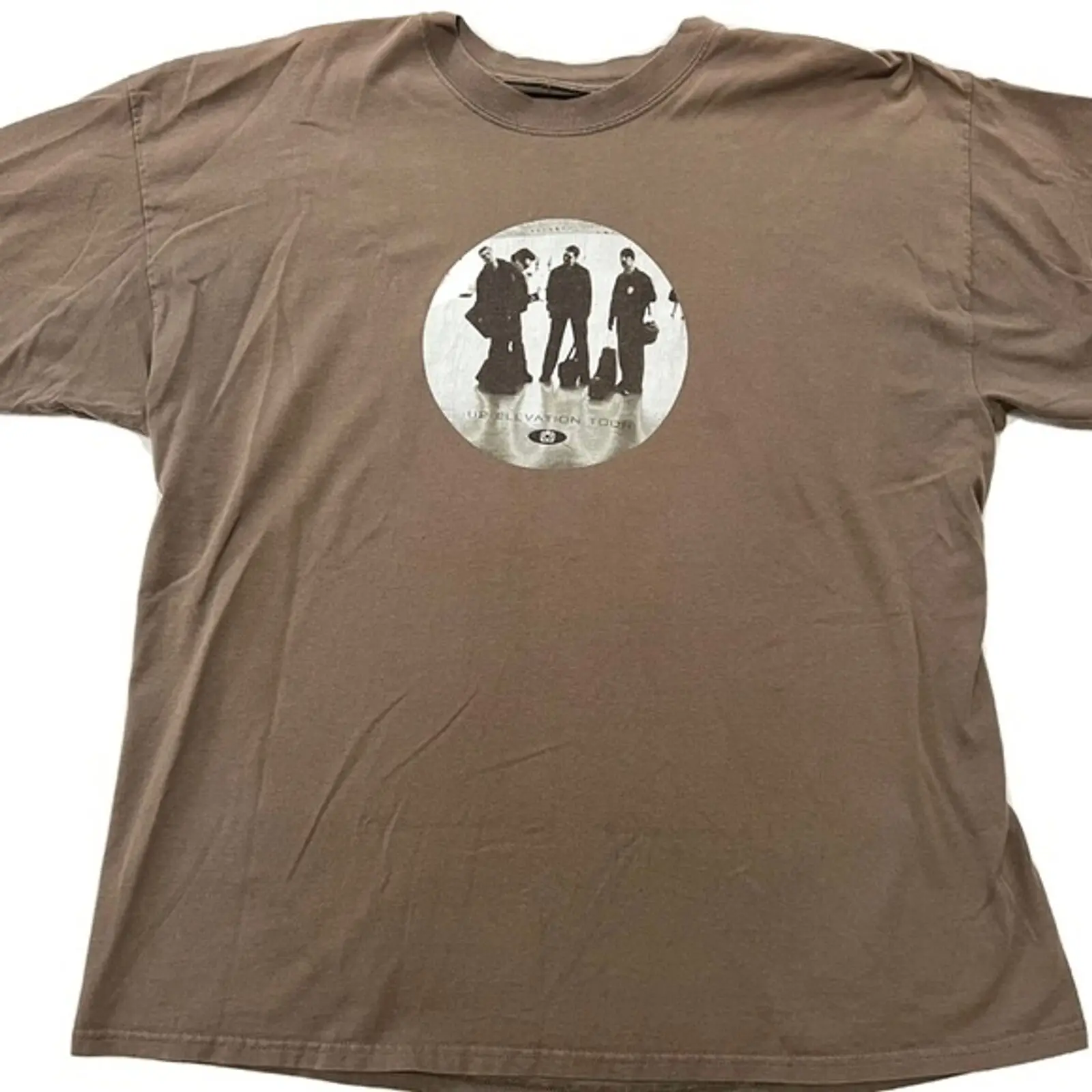 U2 2Xl Elevation Tour Vintage Band Tee Shirt Marrone Uomo Anni '90
