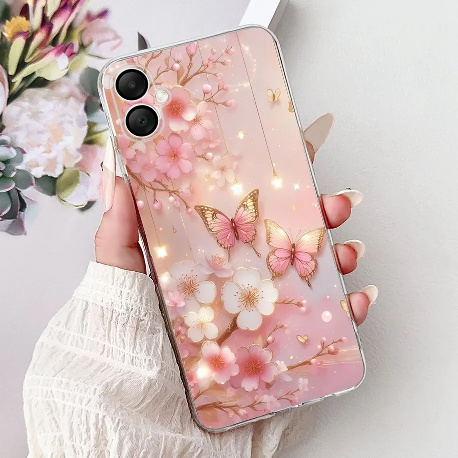 Floral Love Heart Soft Silicone Phone Case - Elegant TPU Cover