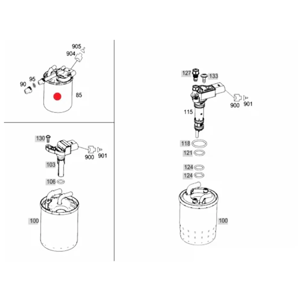 Inline Fuel Filter DAZE 6510902852 6510901652 for W204 X204 S204 W212 V212 S212 W166 X166 E250 GLK250