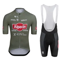 Verão ALPECIN-FENIX 22 conjuntos de camisa de ciclismo masculina manga curta maillot pro equipe 20d gel equitação roupas ciclismo tempo