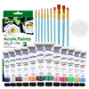 12 Colors Acrylic Paints & Oil Paint with Brush&Palette 9/12ml Pigment Drawing Set Art Supplies for Artist Beginners 1