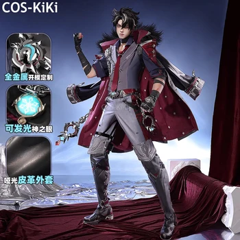 COS-KiKi Genshin Impact Wriothesley Warden Game Suit Gorgeous Handsome Cosplay Costume Halloween Party Role Play Outfit Men