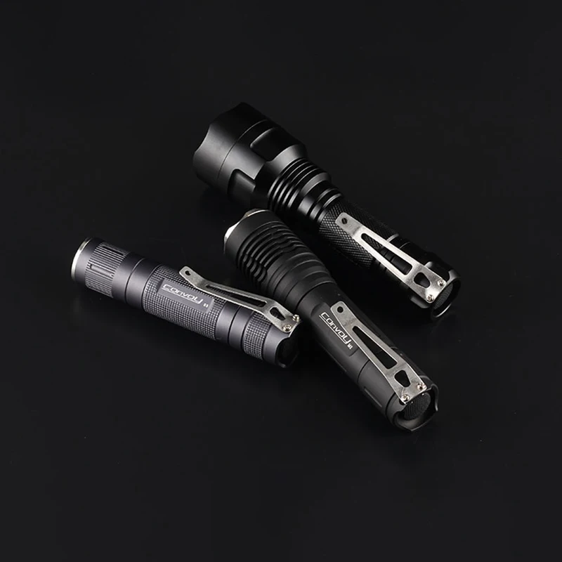 Flashlight Holder Waist Clip Stainless Steel Clip for Convoy C8 M2 S3 S2+ T3 Flashlight