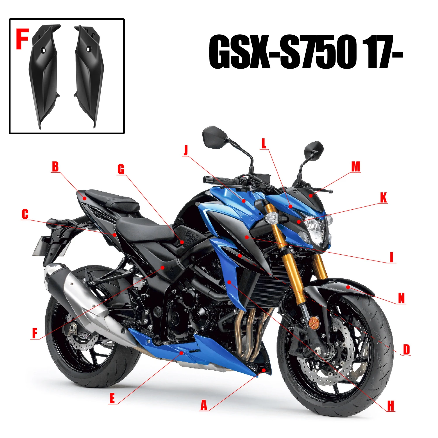 Pour Suzuki GSX-S750 GSXS750 GSXS 750 2017-2019 ÉCran de Bouclier de  Pare-Brise avec Support Accessoires de Moto - Cdiscount Auto