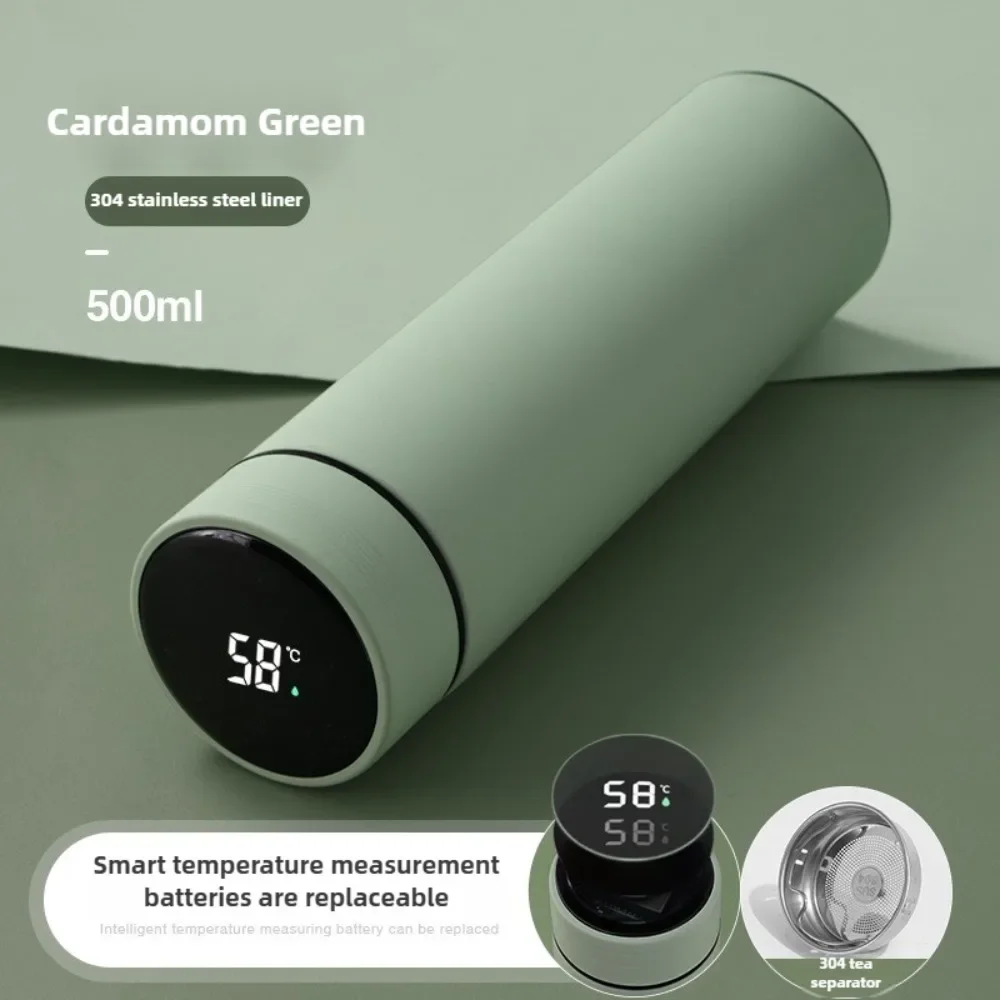Smart Digital Temperature Display 500ml Stainless Steel Thermos Cup - Long-lasting Heat Retention