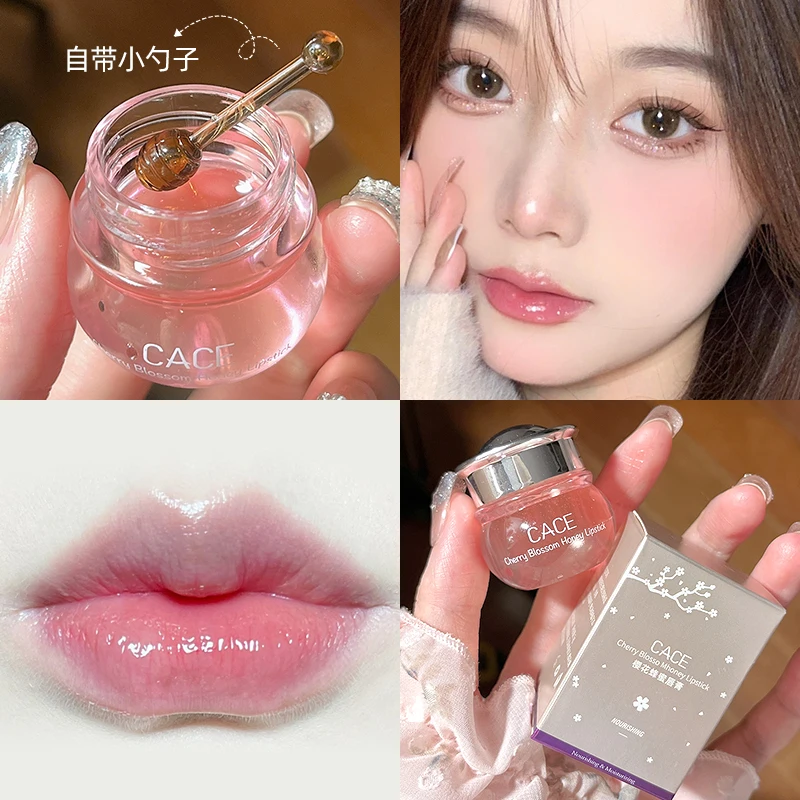 Pink Cherry Honey Moisturizing Lip Mask Peach Natural Unisex Lip
