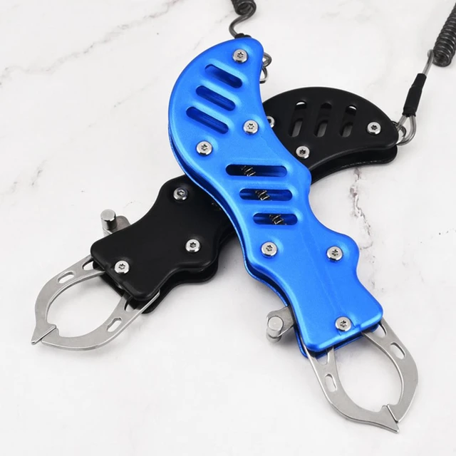 1 Set Fish Lip Gripper Press Operation Automatic Rebound Control Fish  Stainless Steel Lure Clamp Fishing Pliers Angling Equipmen - AliExpress