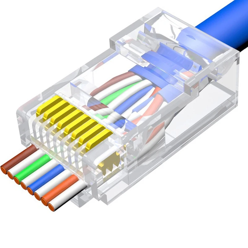 10 connecteurs réseau sans outil, prise de câble UTP, câble d'installation,  câble de raccordement, RJ45, CAT6, LAN, Cat5, Cat7 - AliExpress