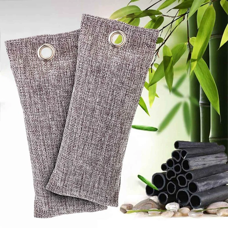 Bamboo Charcoal Air Purifying Bag (6 Pack) 50G Activated Charcoal Odor Absorber Natural Air Freshener