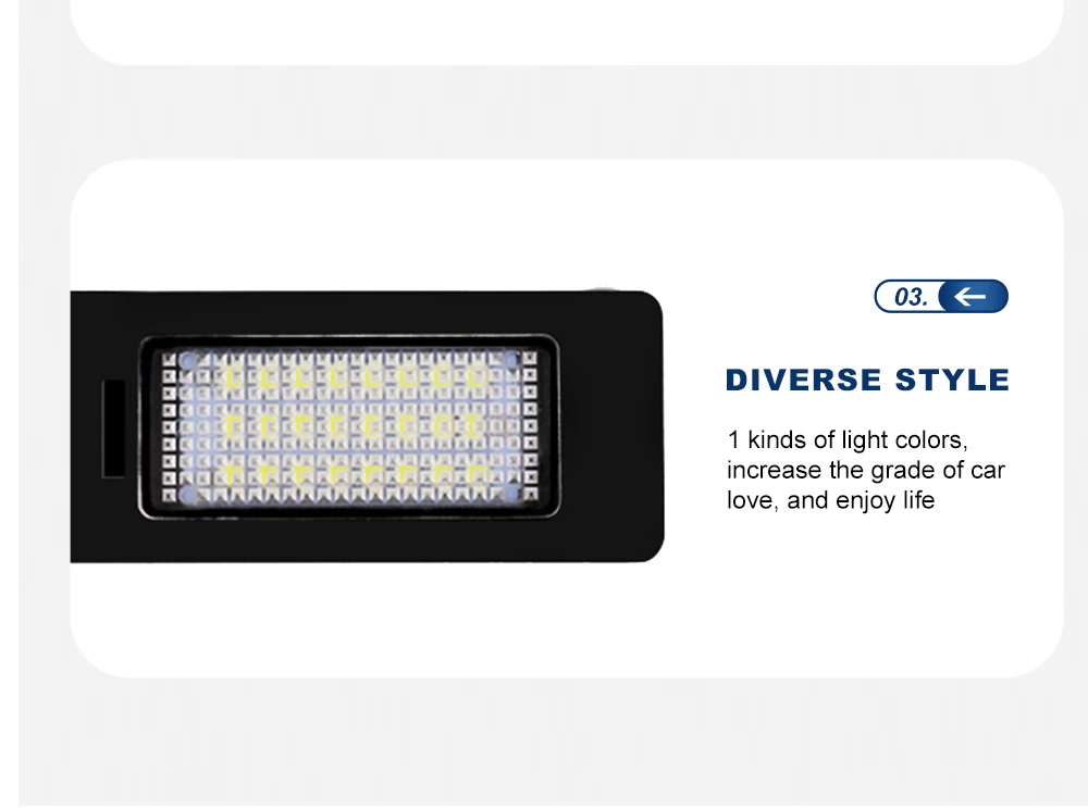 2 Stücke LED Kennzeichenbeleuchtung Auto Led Signallampe Canbus Fehlerfrei Für Seat Alhambra 2011 - Autos Teile Zubehör – Detail 7