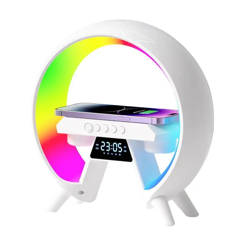 

Light Alarm Clock Multifunctional Wireless Charger Stand Wireless Charger Music Home Decor Table lamp Smart Lamps for Home