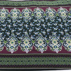 Vibrant Floral Ethnic Cotton Linen Fabric for Crafting and Home Décor (MULTI)