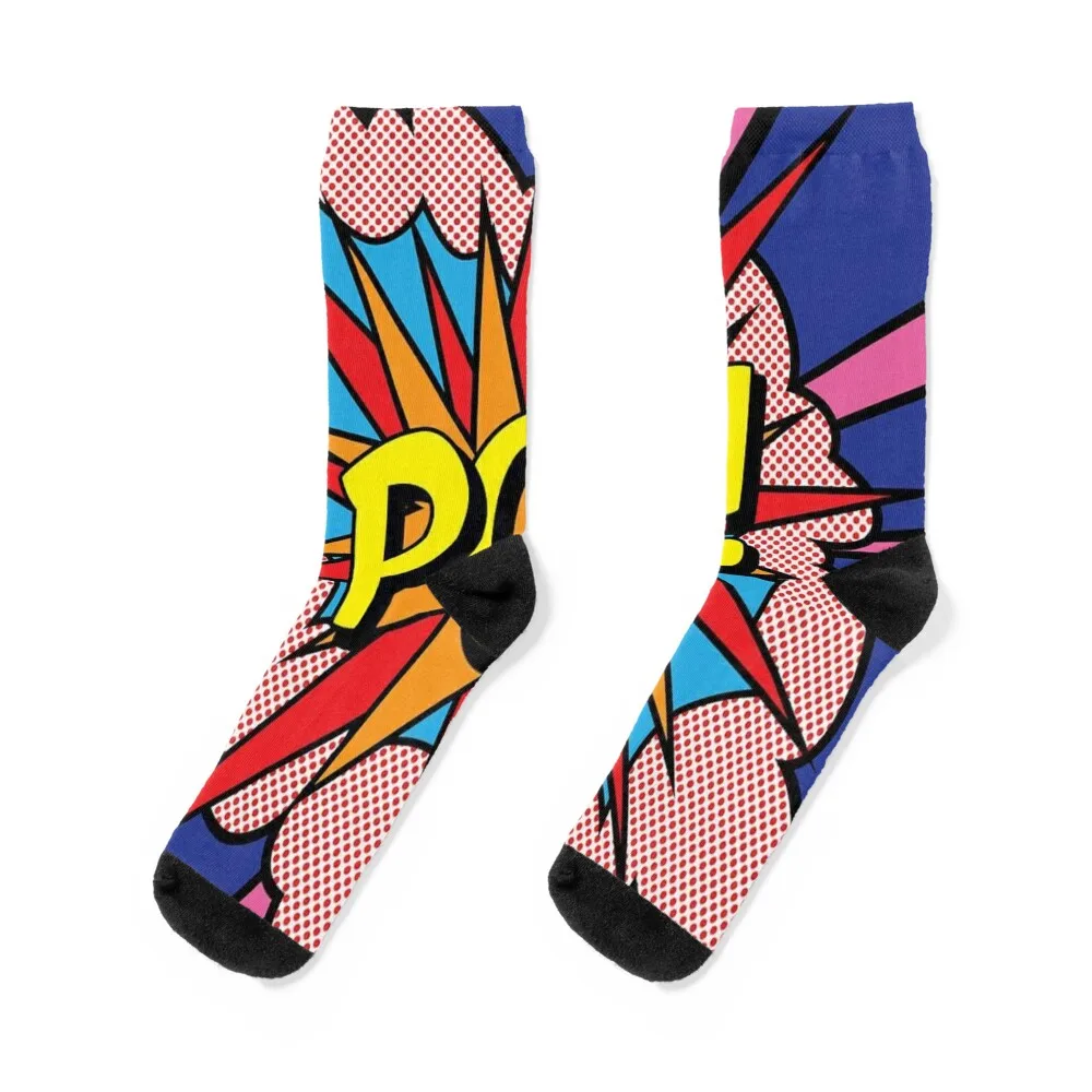 POP by Roy Lichtenstein Art Print Socks Climbing socks Thermal socks man winter Socks For Man Women's