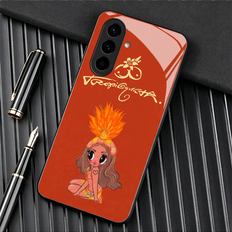 Tropicoqueta Glass Phone Case - Vibrant Tropical Design