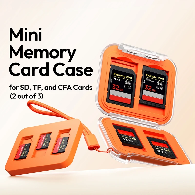 Ulanzi CC01 Mini Memory Card Case for SD TF CFA Cards Protable with Silicone Insert