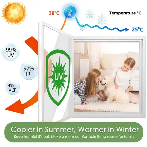 One Way Window Privacy Tint Film Anti Look Vinyl Mirror Self-adhesive Film Sun Blocking Anti UV Static Cling Stickers Home Decor - Image 5