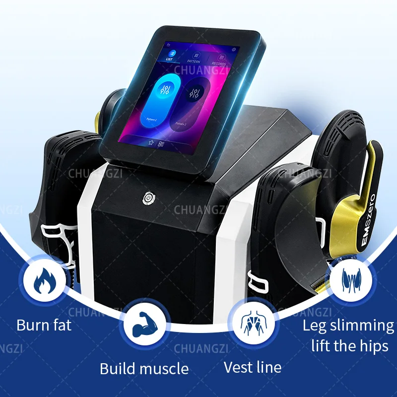 Muscle Stimulator neo 6500W Power Nova Emszero Machine with 4 pcs Handles With Pelvic Stimulation Pads Optional