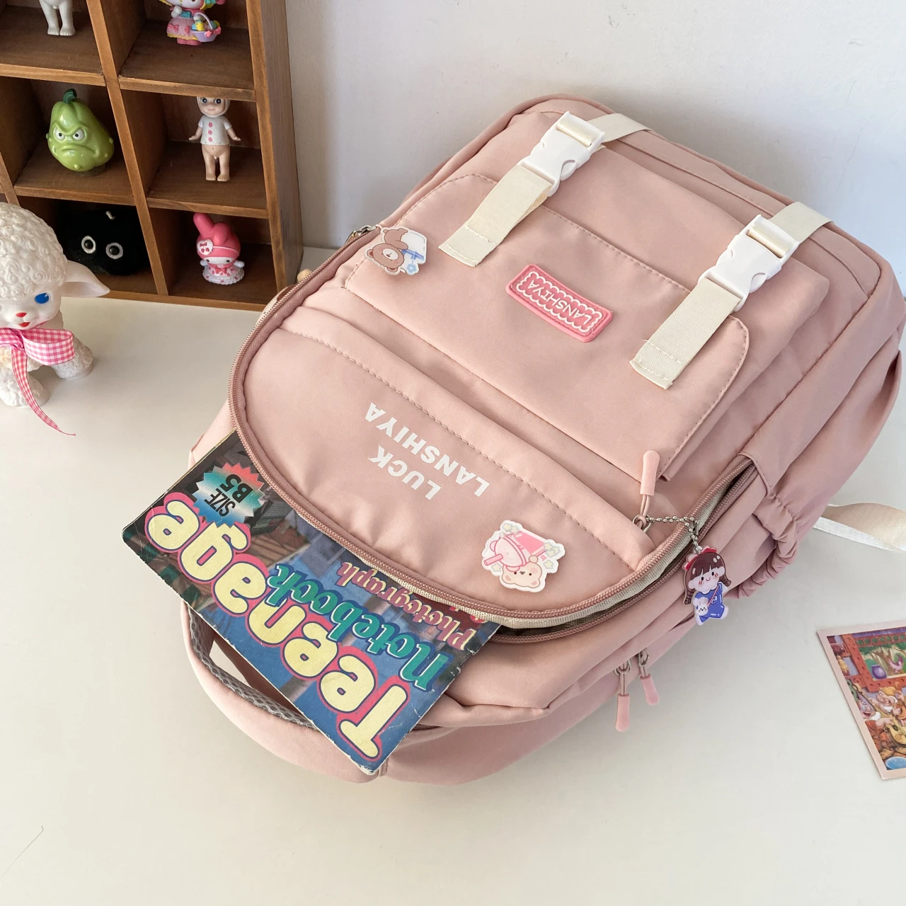High Capacit Kawaii school Backpack for Girls cute Mochila  Waterproof bookbag Teens College Student Large Travel Shoulder Bag
