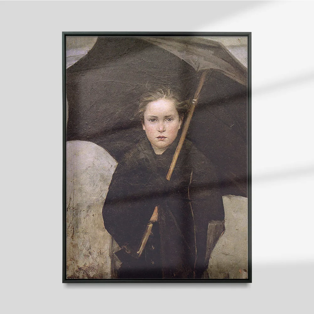 

Marie Bashkirtseff Vintage Print Art Poster The Umbrella Canvas Painting Living Room Decor Wall Stickers