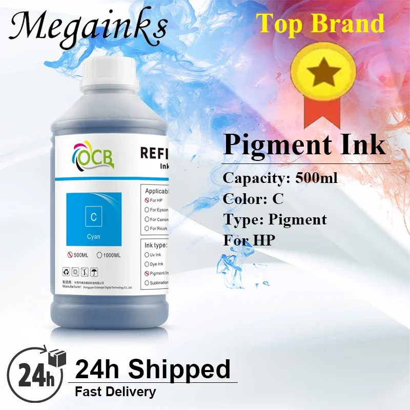 Pigment Ink 500ML For HP 72 70 T770 T790 T1120 T1300 T620 T610 T1100 T2300 Z2100 Z5200 Z3100 Z3200 Z5400 T920 T930 T2530 Printer