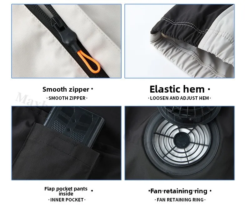 COMXZ 2025 Summer Cooling Vest Men Sleeveless Work Jacket with Fan Outdoor High Temperature Sun Protection USB Rechargeable