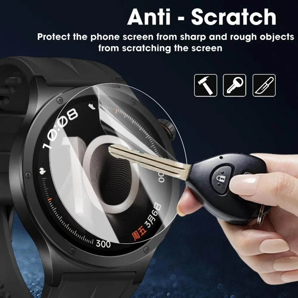 HD Hydrogel Film Screen Protectors for Smartwatches - Anti-Scratch, 9D Soft Full Cover
